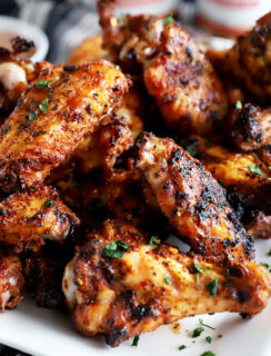 Dry rub wings on a platter thumbnail image