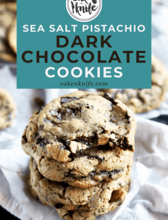 Sea Salt Pistachio Dark Chocolate Cookies Pinterest Image