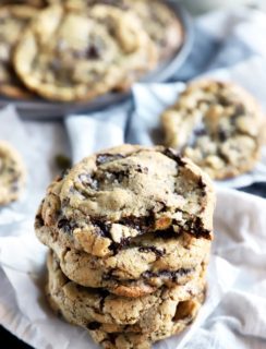 Stack of chocolate cookies image