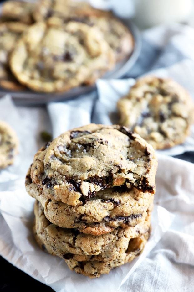 Stack of chocolate cookies image