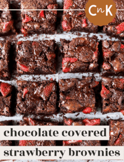 Chocolate Covered Strawberry Brownies Pinterest Graphic
