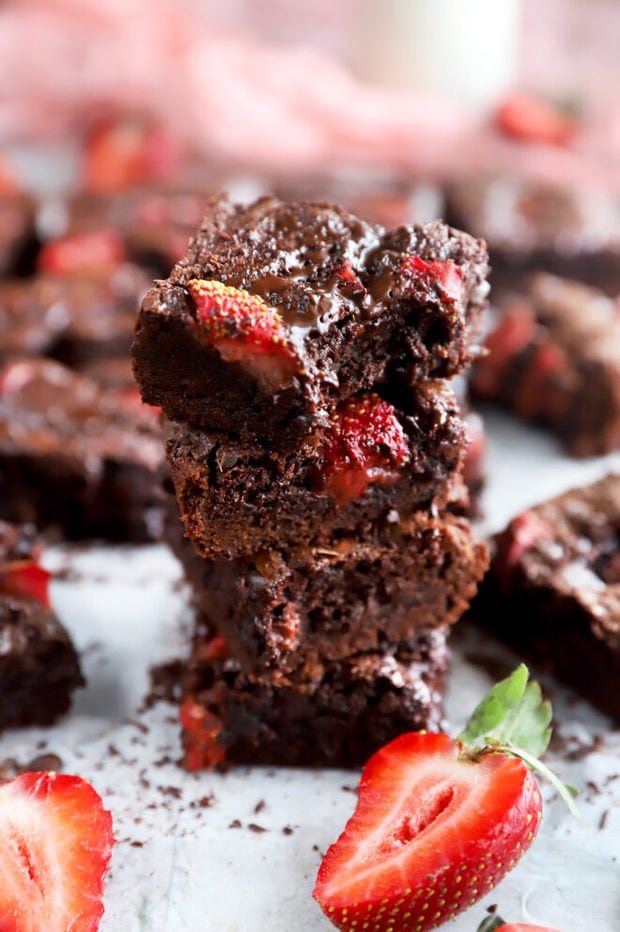 Stacked up brownies pictures