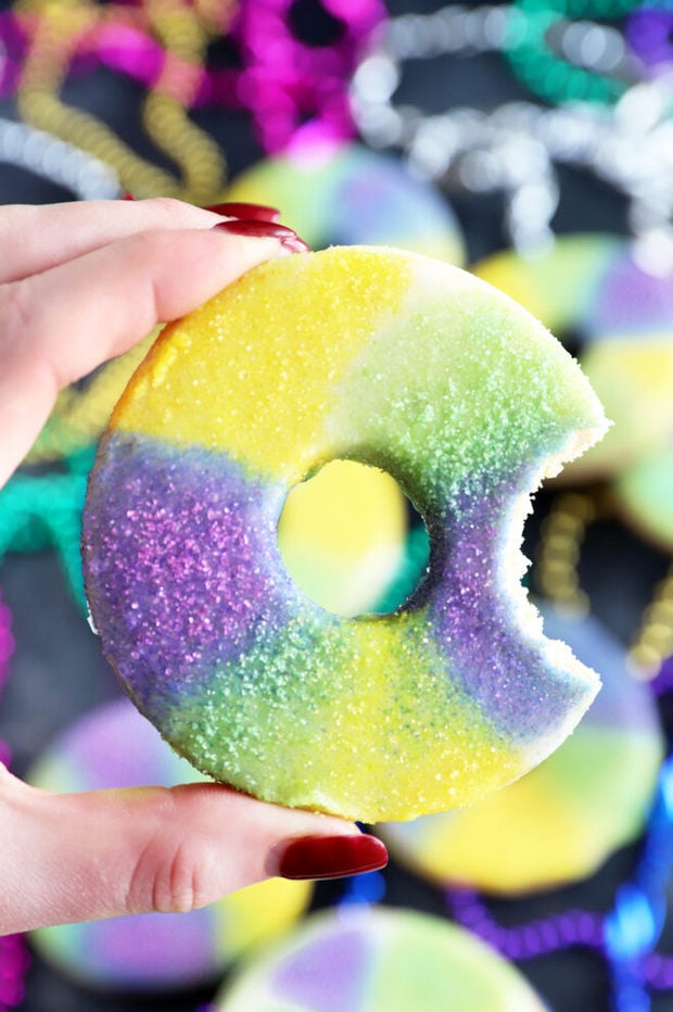 Hand holding a sugar cookie photo