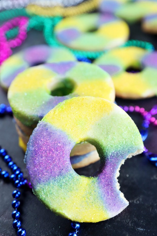 King Cake Cookies For Mardi Gras Cake 'n Knife