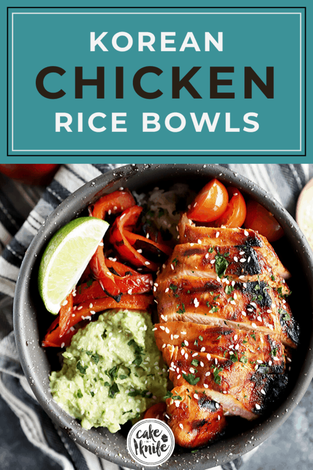 Korean Spicy Chicken Rice Bowls For Two | Cake 'n Knife