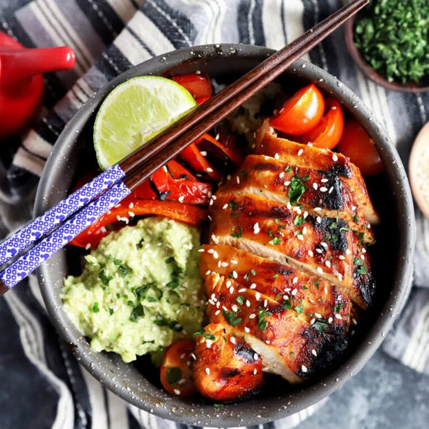 Korean Spicy Chicken Rice Bowls For Two