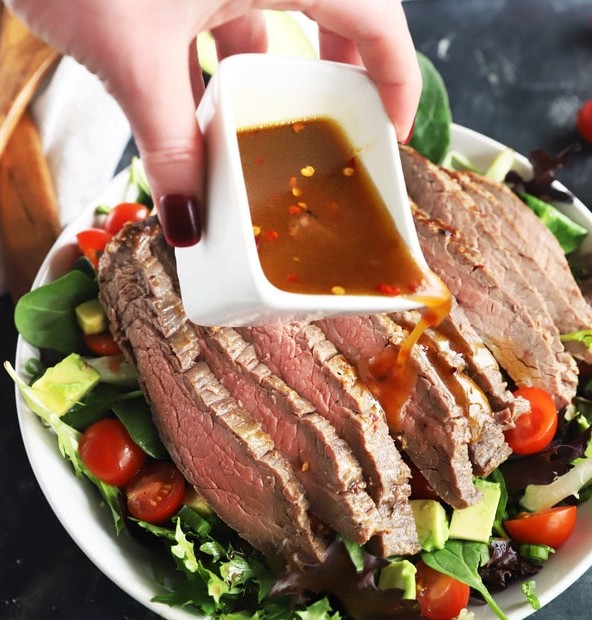 Miso marinated steak salad thumbnail image