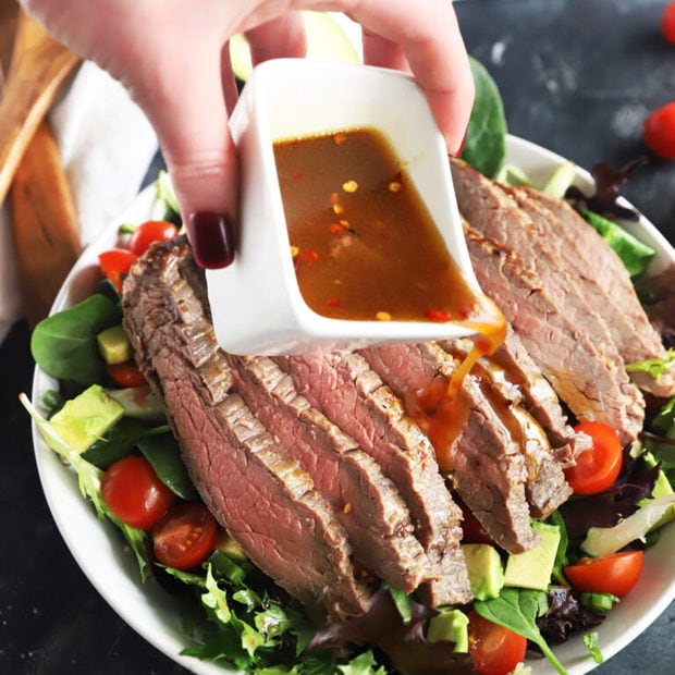 Miso marinated steak salad thumbnail image