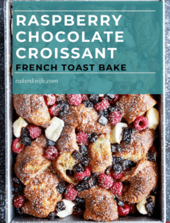 Raspberry Chocolate Croissant French Toast Bake Pinterest Picture