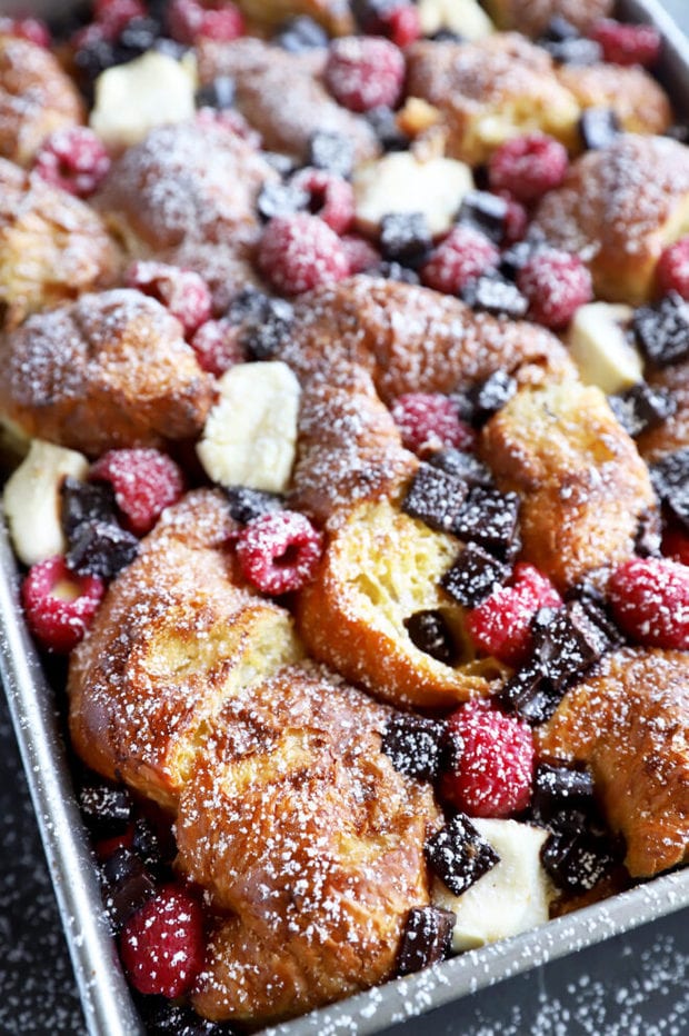 French toast bake in a pan photo