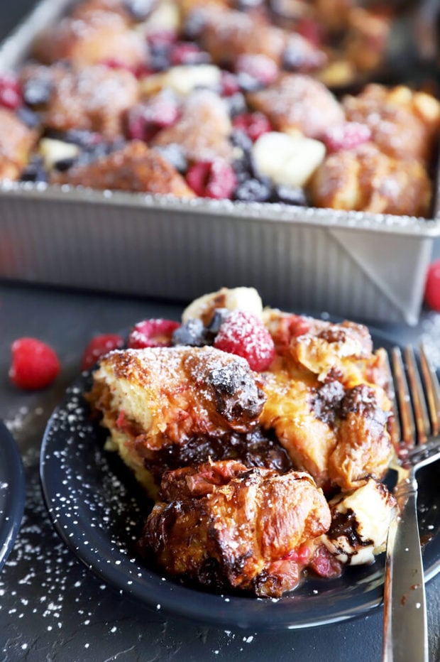 Croissant French toast bake photograph