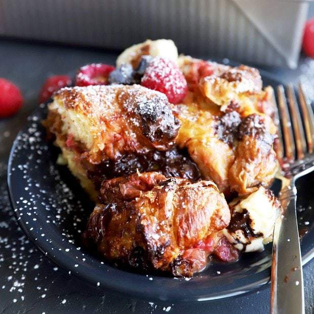 Raspberry chocolate French toast bake thumbnail