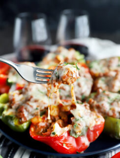 Cheese pull Italian stuffed peppers image