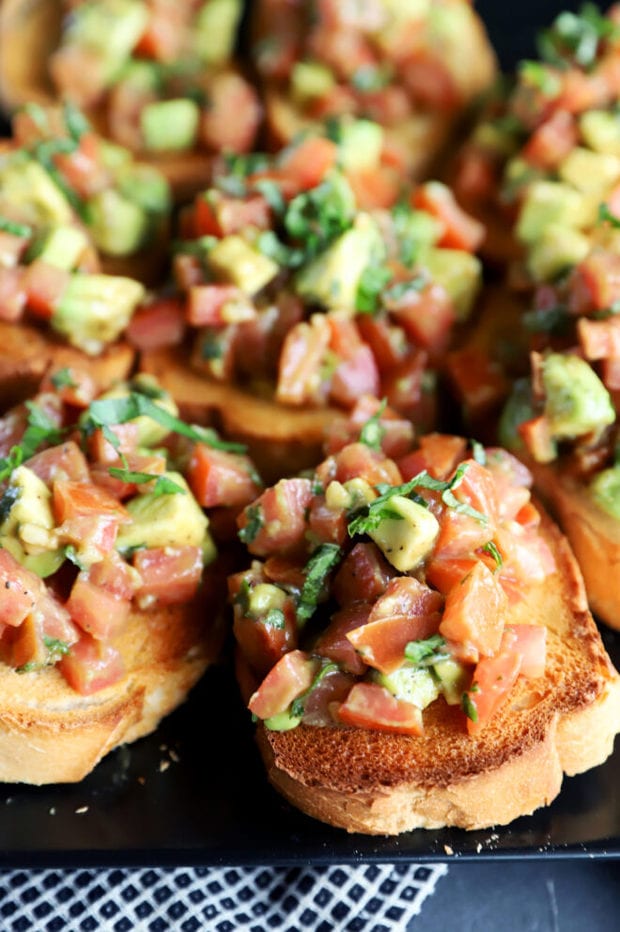 Bruschetta on toast photo