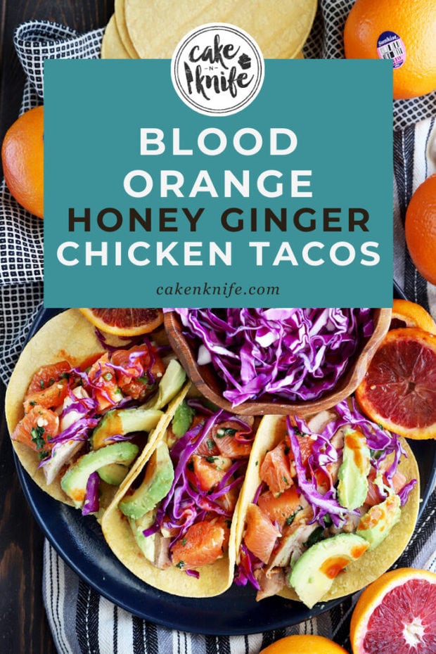 Blood orange chicken tacos Pinterest Image