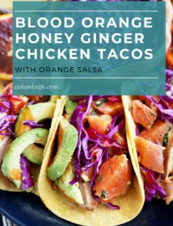 Blood orange honey ginger chicken tacos image Pinterest