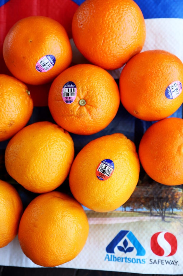 Blood oranges and cara cara oranges photo