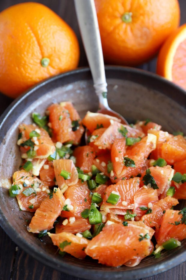 Cara cara orange salsa in a bowl photo