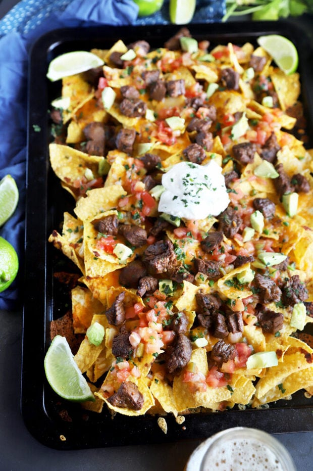 Sheet pan steak nachos photo