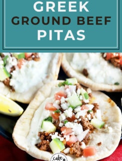 Greek pitas Pinterest graphic