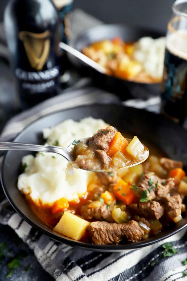 Spoonful of Instant Pot Irish beef stew photo