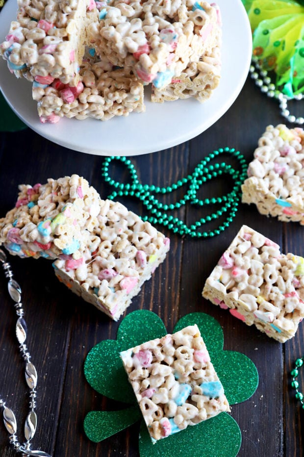 Overhead photo of cereal treats