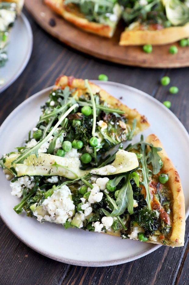 Pesto Greens Pizza With Peas Recipe Cake 'n Knife