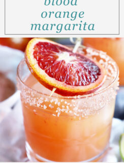 Spicy blood orange margarita Pinterest image