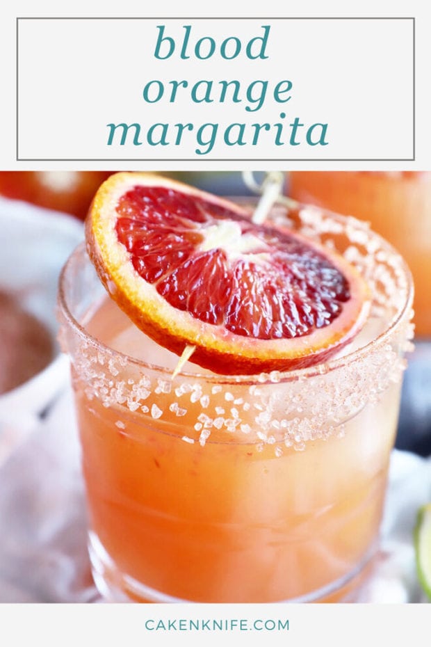 Spicy blood orange margarita Pinterest image