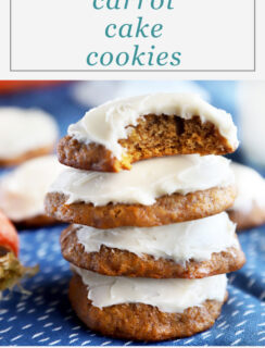 Pinterest graphic for carrot cake cookies