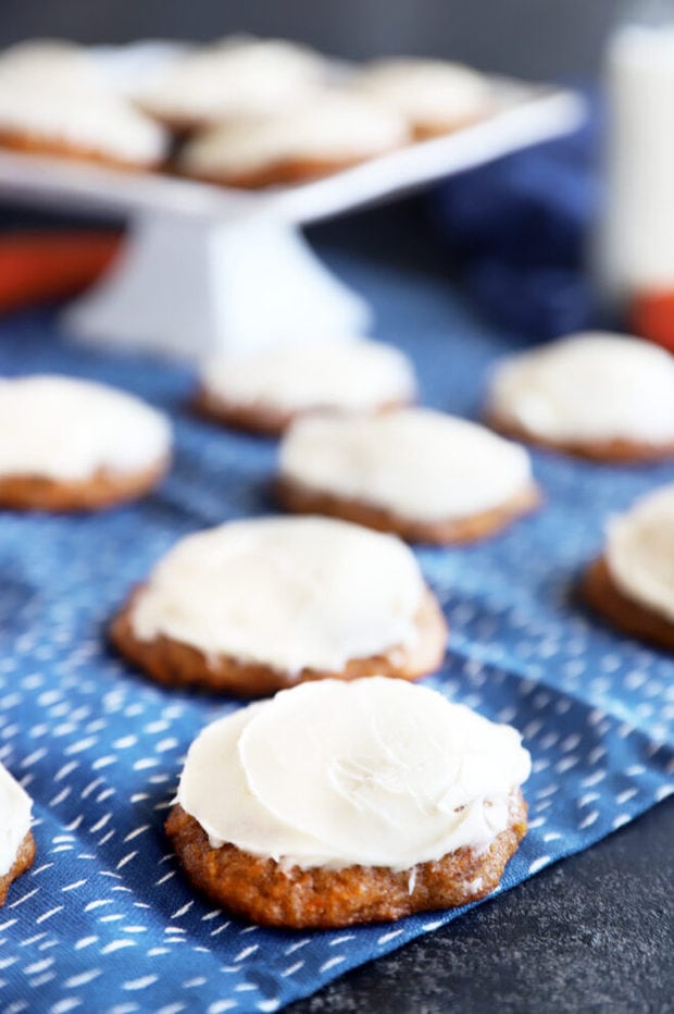 Side photo of carrot cake cookies