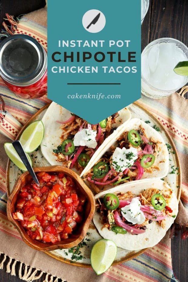 Pinterest image chipotle chicken tacos