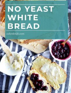 No yeast white bread pinterest image