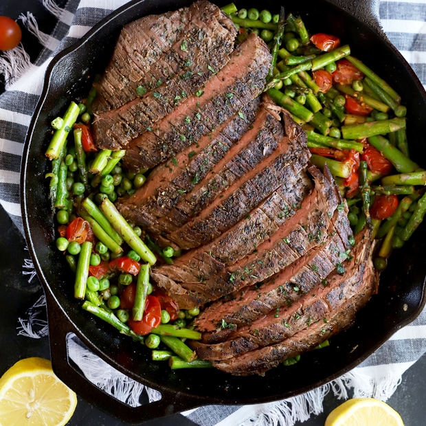 Overhead thumbnail image for one pan steak