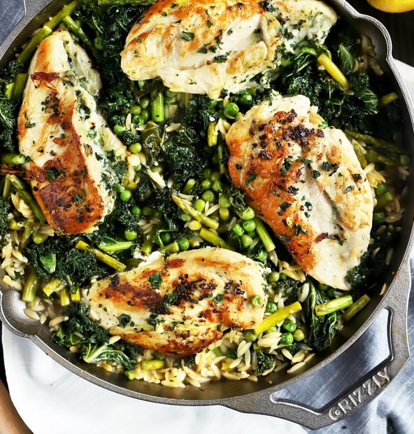 Thumbnail of one skillet lemon goat cheese stuffed chicken