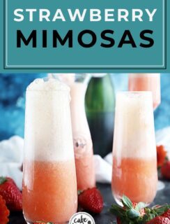 Pinterest graphic for Strawberry Mimosa