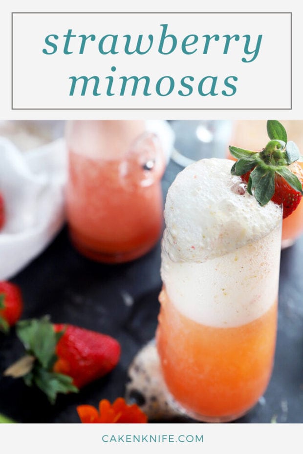 Strawberry Mimosa Pinterest image