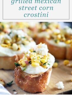 Pinterest image for Corn Crostini