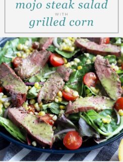 Mojo Steak with Corn Pinterest Graphic