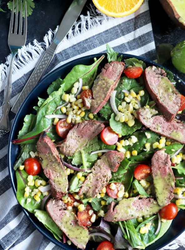 Mojo Steak Salad with Grilled Corn Recipe thumbnail