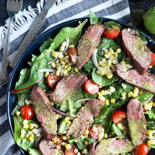 Mojo Steak Salad with Grilled Corn Recipe thumbnail