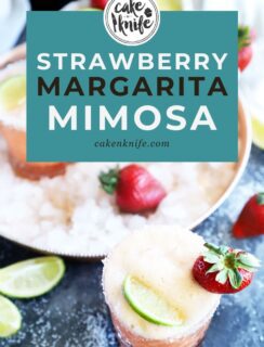 Strawberry margarita mimosa Pinterest image