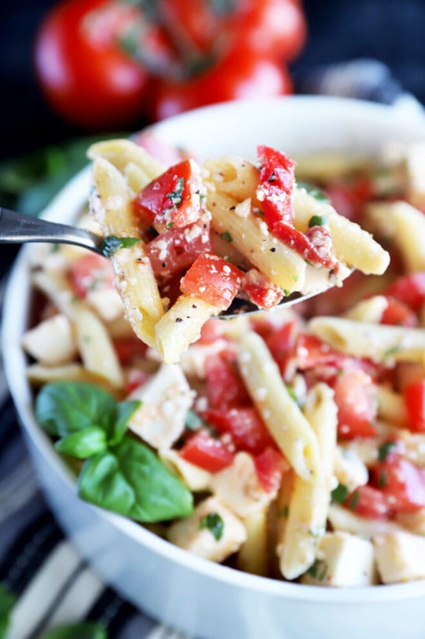 Spoonful of summer pasta salad image