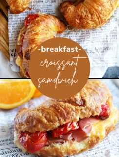 Breakfast Croissant Sandwich Pinterest Photo