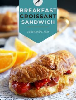 Breakfast Croissant Sandwich Pinterest Image