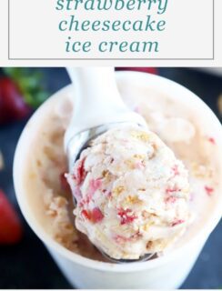 Strawberry cheesecake ice cream recipe Pinterest image