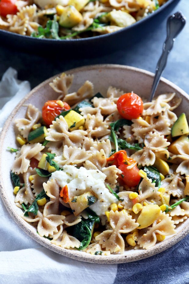 Image of vegetable pasta in a bowl