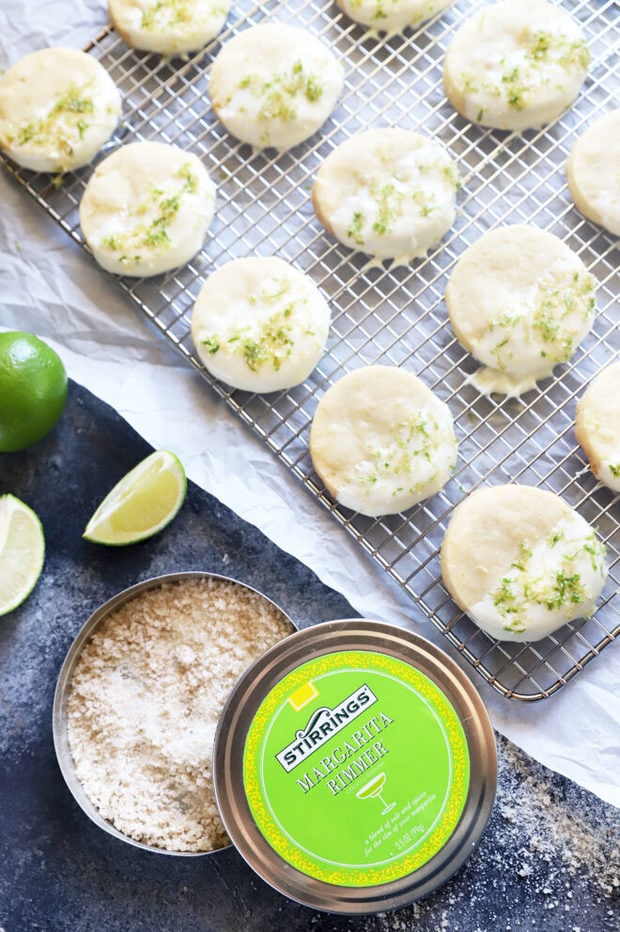 Margarita cookies on a cooling rack photo