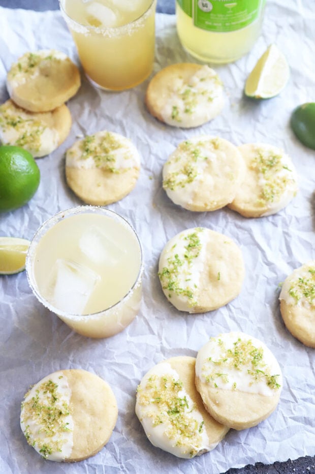 Overhead photo of shortbread cookies