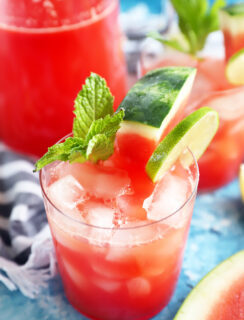 Watermelon Lime Agua Fresca Image in a glass